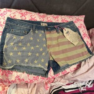YMI Stars and Stripes Jean Shorts